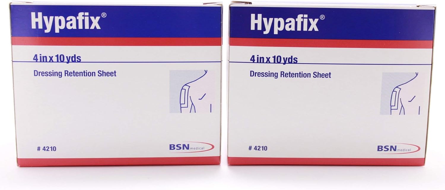 Hypafix Dressing Retention Sheet Roll 4" x 10 Yards, 1 Count (Pack of 2)