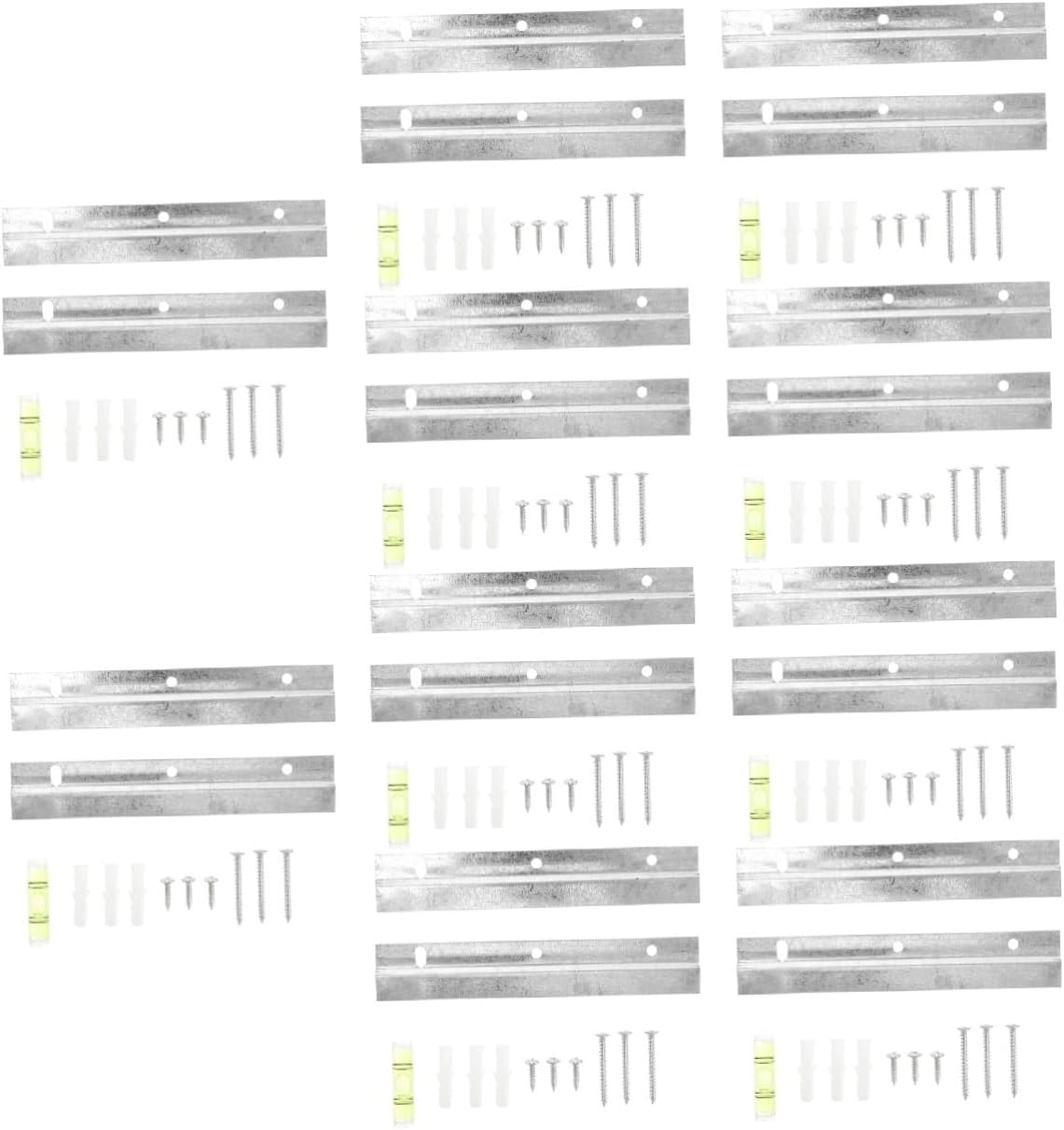 DOITOOL 10sets French Cleat Hanger Kit Interlocking Hardware for Picture Frames Mirrors Artwork Easy to Install Metal Brackets for Home Office Decor