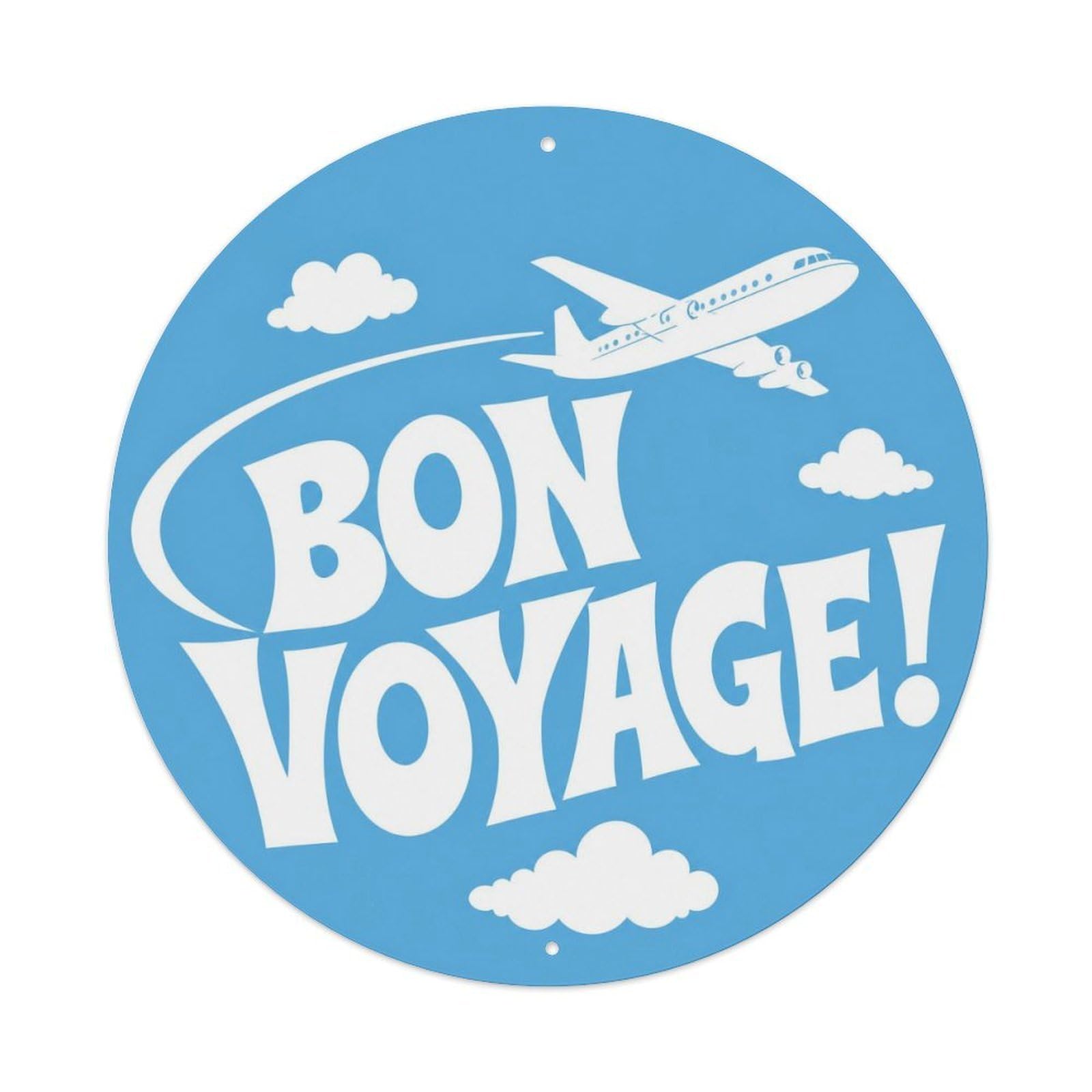 Olyhtr 8X8inch Classic Style Travel Humor Witty Notice French Traditional Typography Metal Tin Sign