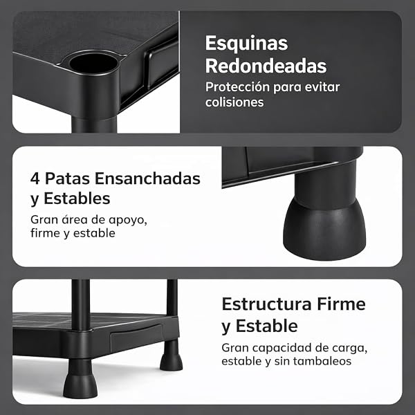 Estantería de Plástico Multiuso 5 Baldas 170x60x30cm | Estantería Almacenaje | Estantería Resistente | Estantería para Garaje | Trastero | Cocina | Oficina | Lavadero | Montaje sin Herramientas - 4