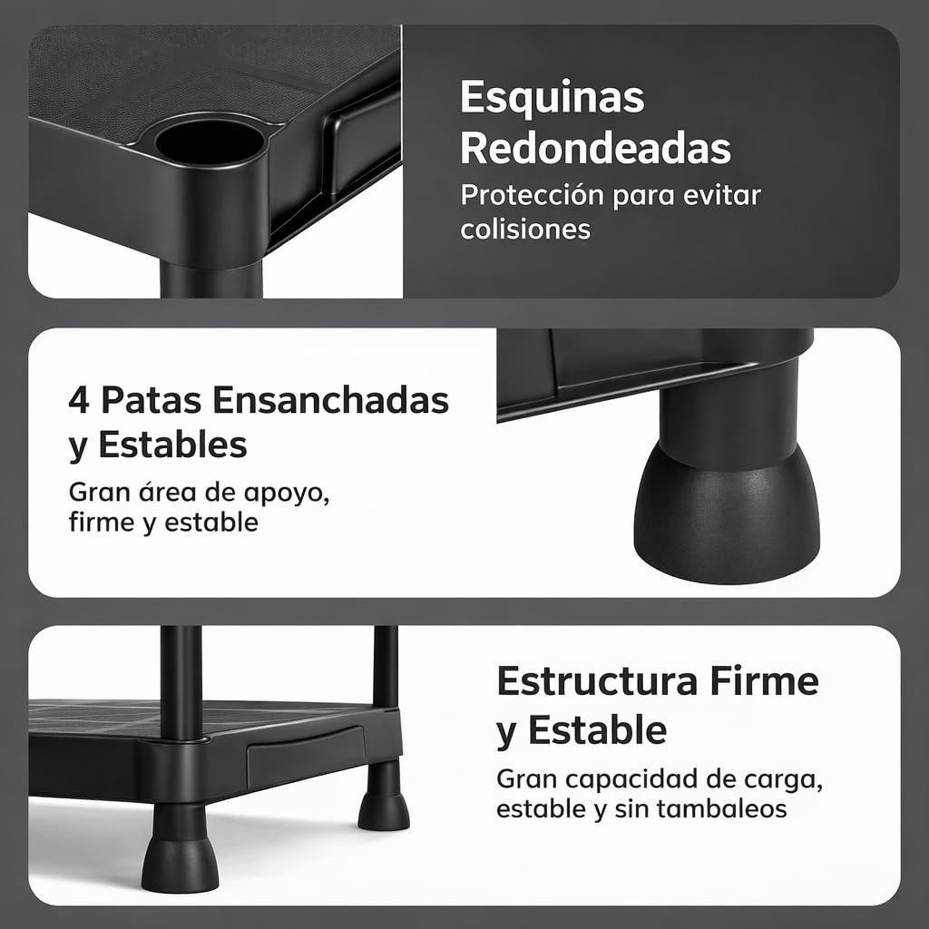 Estantería de Plástico Multiuso 5 Baldas 170x60x30cm | Estantería Almacenaje | Estantería Resistente | Estantería para Garaje | Trastero | Cocina | Oficina | Lavadero | Montaje sin Herramientas - 5