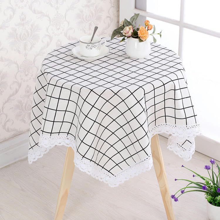 Nappe rectangulaire coton lin 150x200 cm nappe table de cuisine