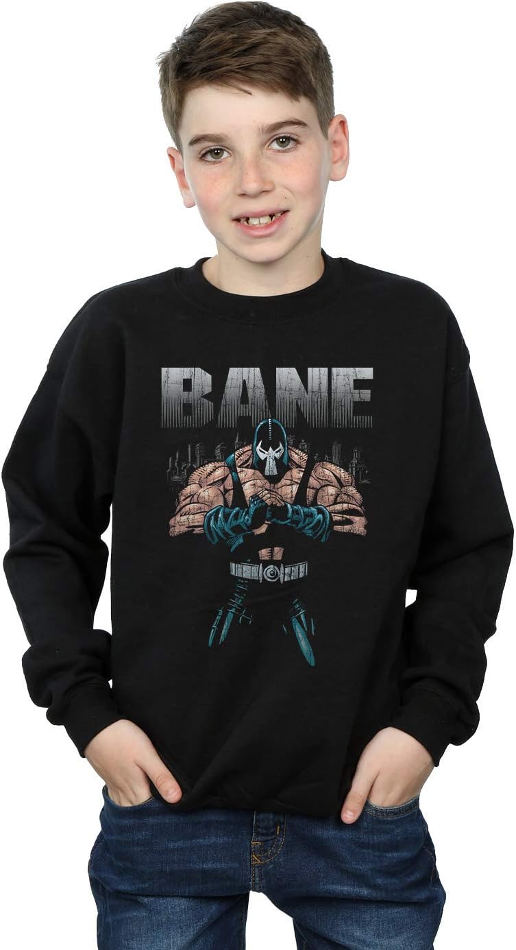 DC Comics Boys Batman Bane Sweatshirt Black 9-11 Years