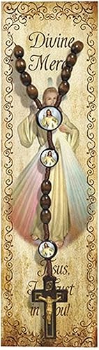 Miniatura 4 de Rosario de la Divina Misericordia  con tarjetas de oración de la Divina Misericordia, tarjeta de oración del Señor  Rosario de la Divina