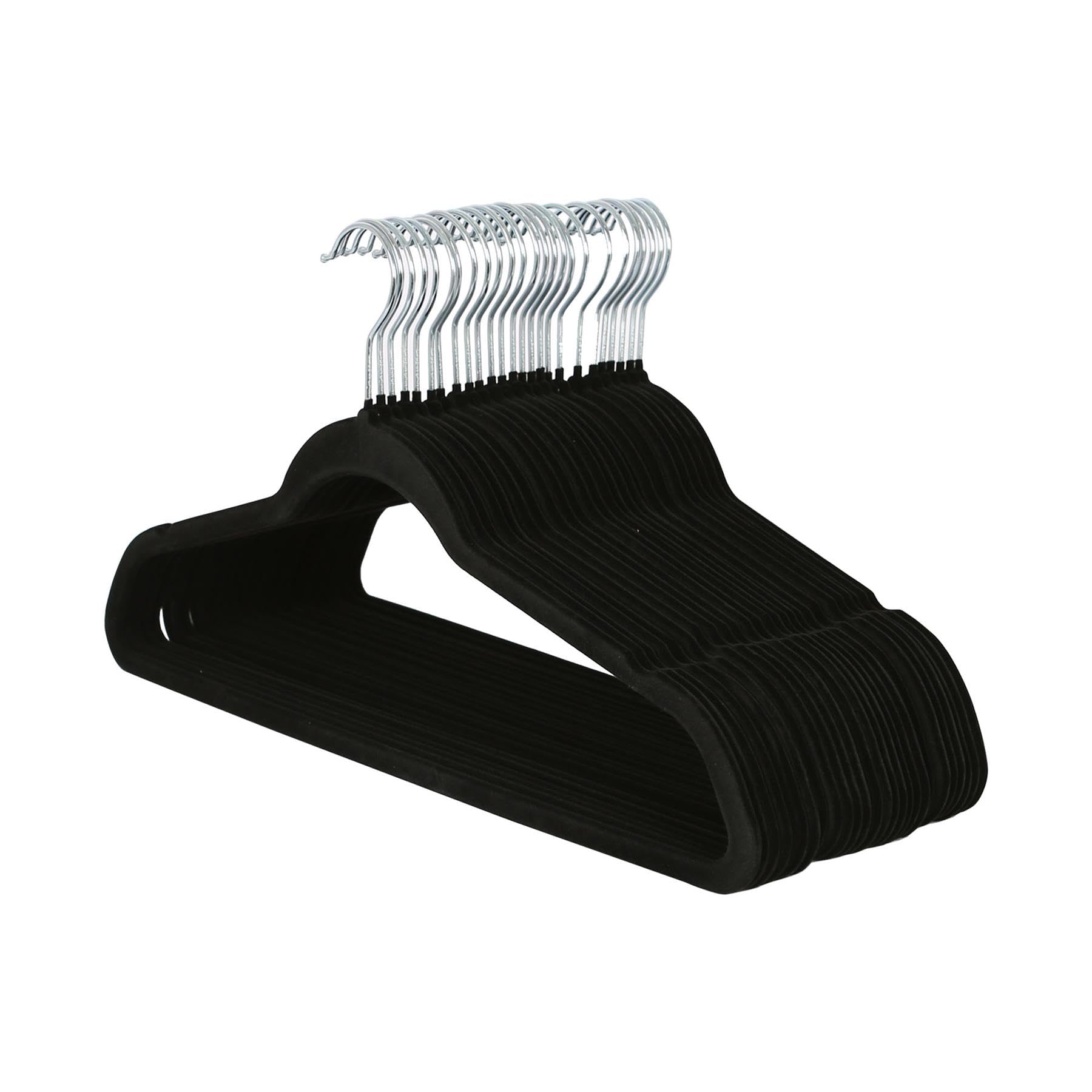 Harbour Housewares - Velvet Hangers - Non-Slip Coat Hangers with Trouser Bar