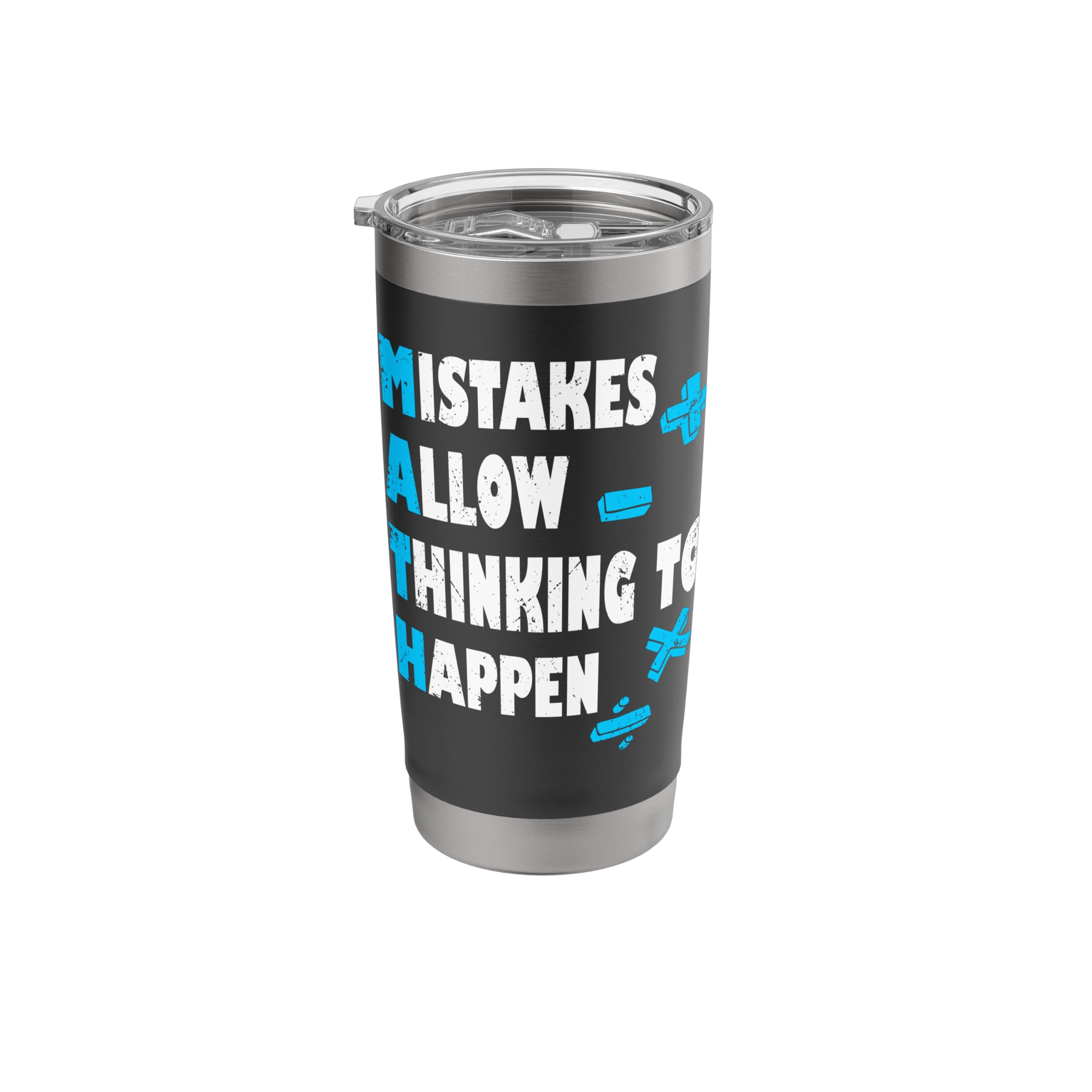 Funny Math Lover Teacher Students Growth Mindset Mathematics Stainless Steel Insulated Tumbler