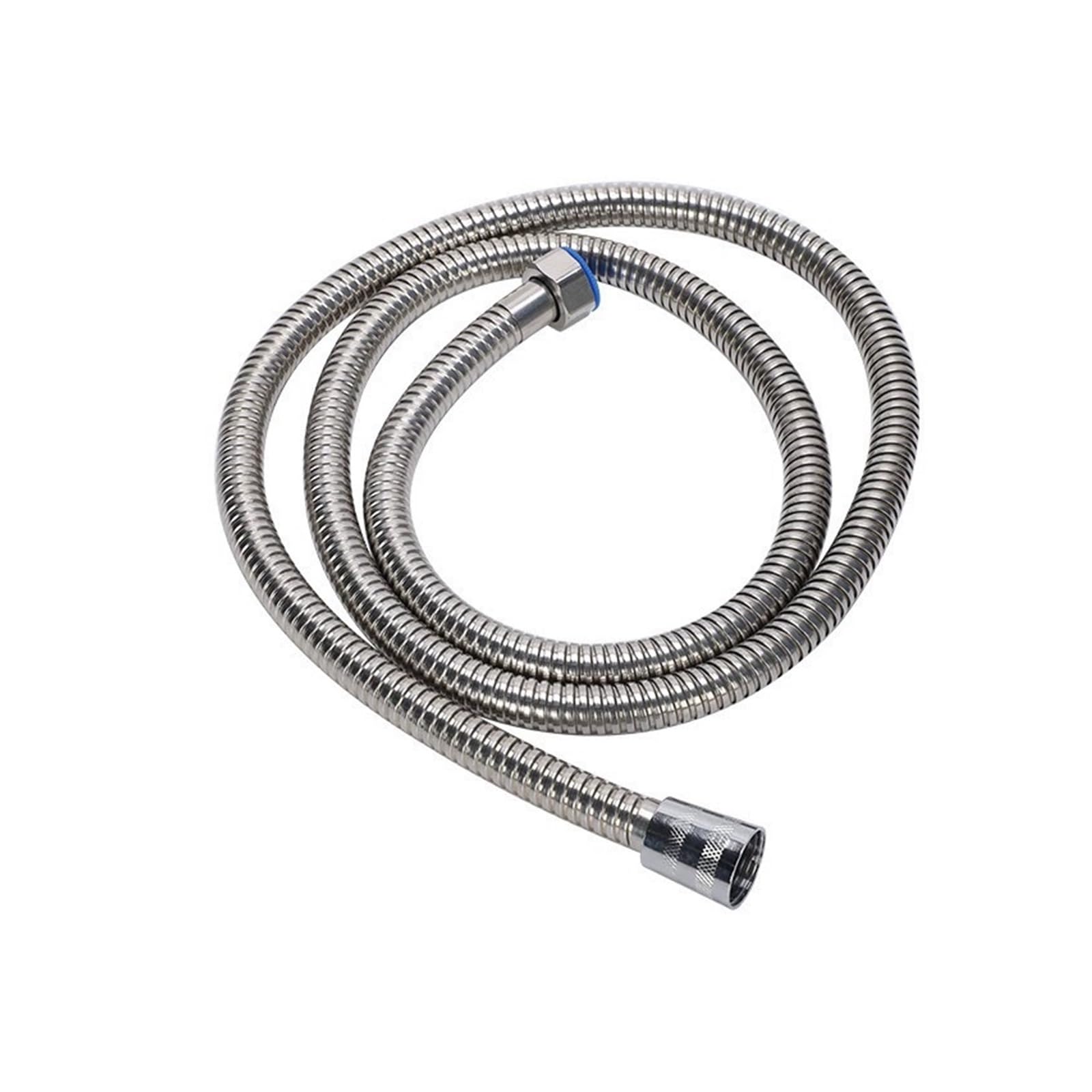 BNGDFDGH 1/2" Stainless Steel Shower Hose 1.5/2M Silver Plumbing for Showerhead,Rainfall and Bath Faucet(2M)
