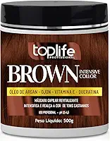 Máscara Matizadora Marrom Castanho Iluminado Toplife 500gr