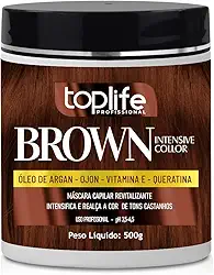 Máscara Matizadora Marrom Castanho Iluminado Toplife 500gr