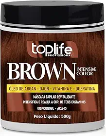 Máscara Matizadora Marrom Castanho Iluminado Toplife 500gr