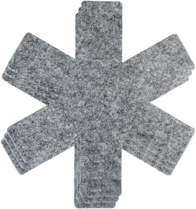 PARENCE.- Lot de 3 Séparateurs de Casseroles - Grand Format 38cm - Protection Anti-Rayures - Protège Revêtements Antiadhésifs -Antibruit - Feutre Souple...