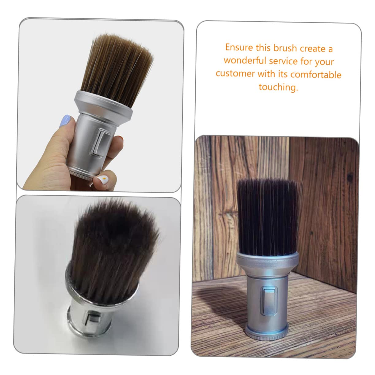Outanaya 3pcs Broken Hair Brush for Neck Cleaning High Density Hair Duster for Barbers Salons Grooming Tool for Shaving Haircut Cleanup Comfortable Touching Design