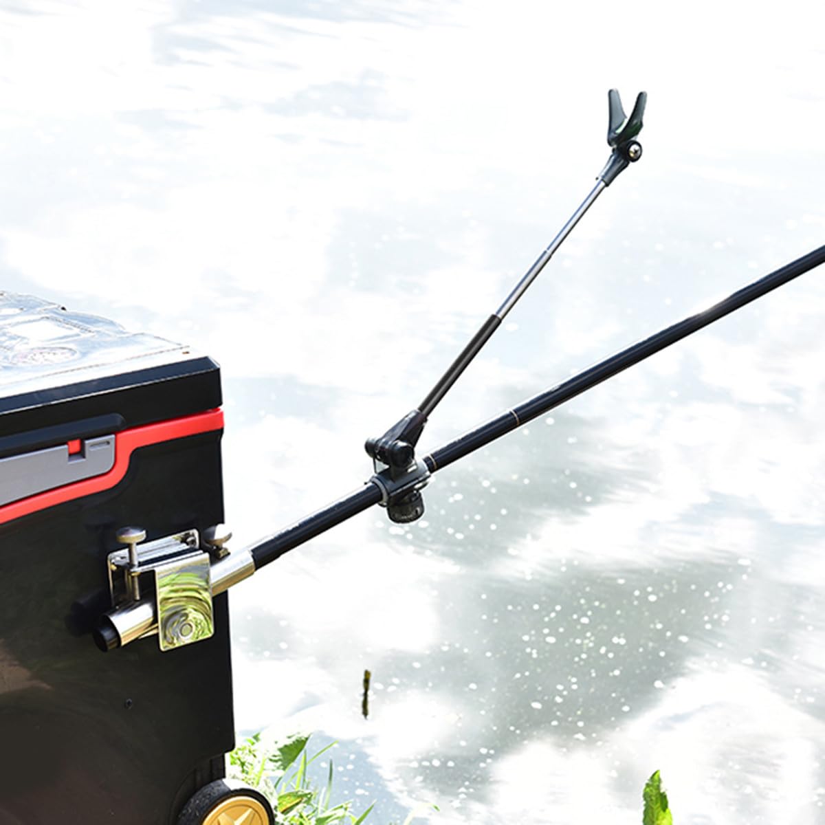 GATHINESS Fishing Rod Stand Fishing Rod Holder: Adjustable Quick Dismantle Non Slip Portable Rack - Soft Rubber Liner - River Lake Bank Outdoor Anglers 4