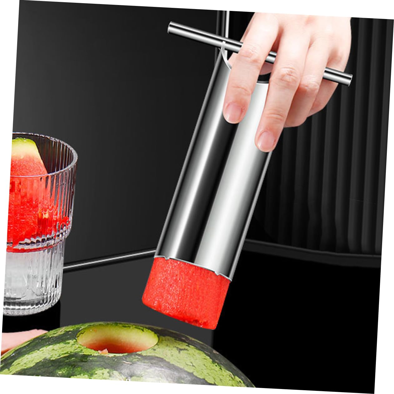 MAGICLULU Lot De 4 Ouvre-Melons Trancheur De Pastèque Perforateur De Fruits Robuste Facile À Utiliser Poignée Confortable Acier Inoxydable