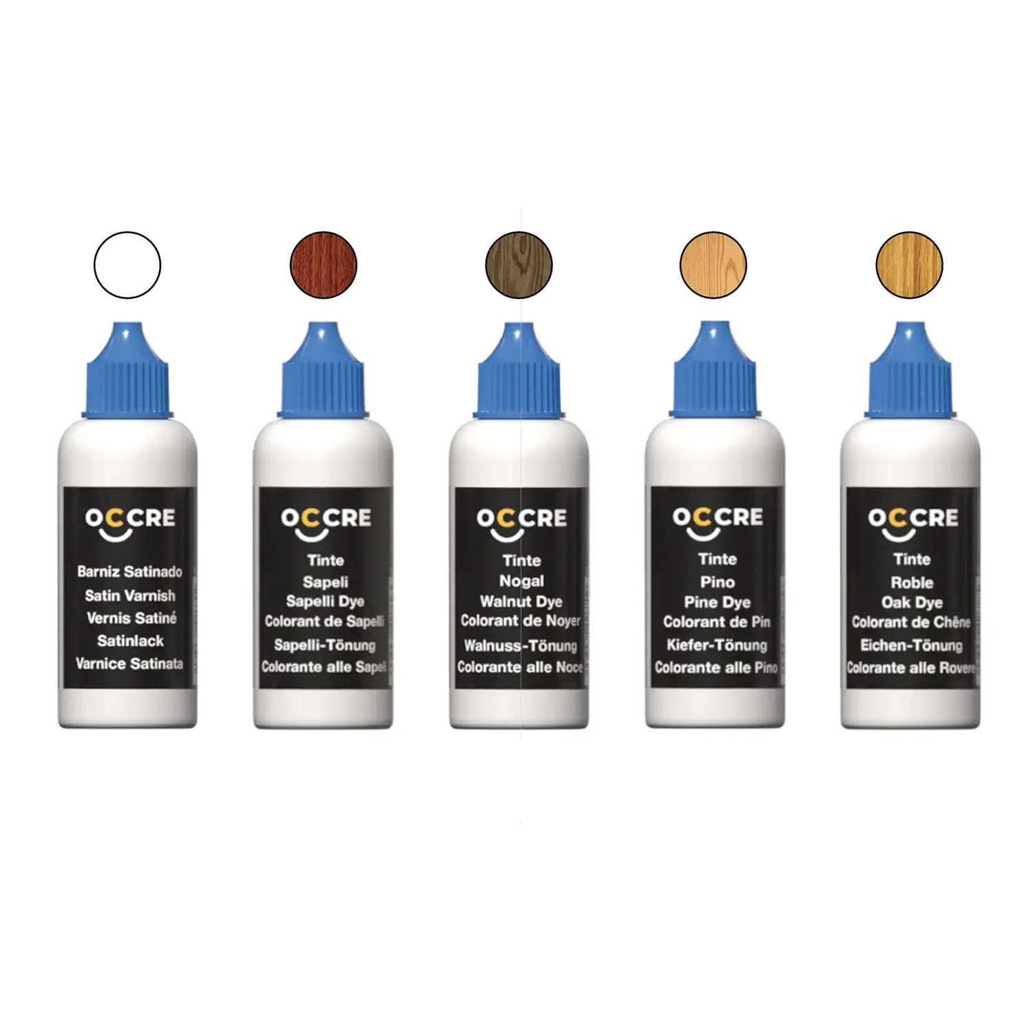 Occre 90551 Wood Dye and Varnish Kit, 50 ml, 5 Pieces