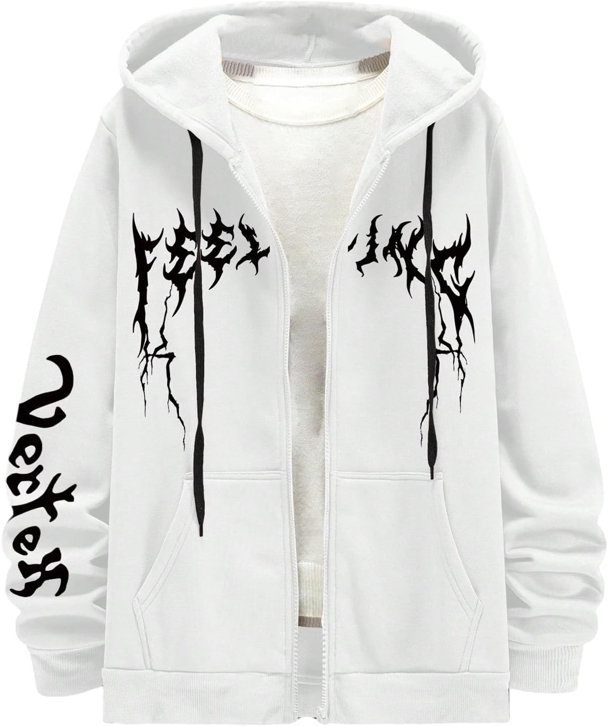 SOLY HUX Men's Graphic Zip Up Hoodies Sweatshirt Drawstring Long Sleeve Casual Streetwear Jacket