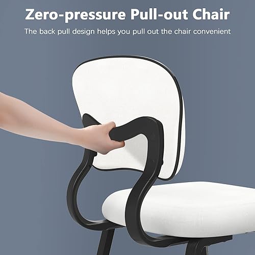 Miniatura 4 de Tatub Juego de 2 sillas de comedor, modernas de mediados de siglo, sillas de comedor tapizadas con patas de madera maciza para cocina, sala de