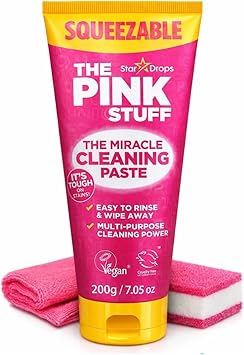 The Pink Stuff Miracle Cleaning Paste 200g – Squeezable All-Purpose Cleaner – Tough on Grease, Grime & Stains – Multi-Surface Cleaning Paste