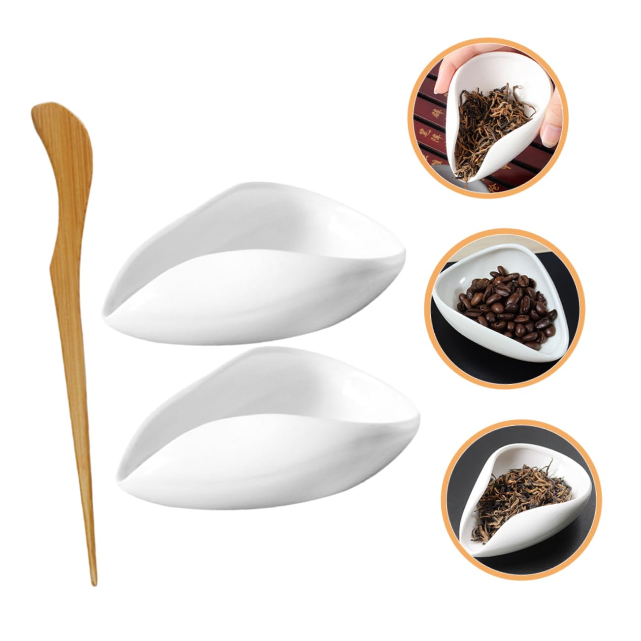 PRETYZOOM 1 Set Multi Function Tea Scoop Stylish Ceramic Tea Dosing Cups Ergonomic Design Easy to Clean Kitchen Accessory Great for Home Use