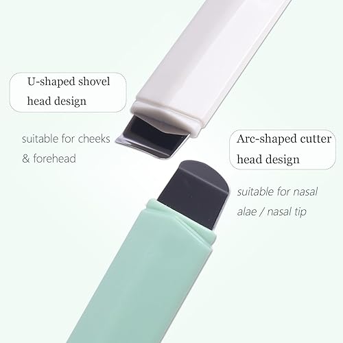 Miniatura 6 de Herramienta removedor de puntos negros de doble cabeza, espátula facial de doble cabeza para limpieza profunda de los poros de la nariz y la zona T,
