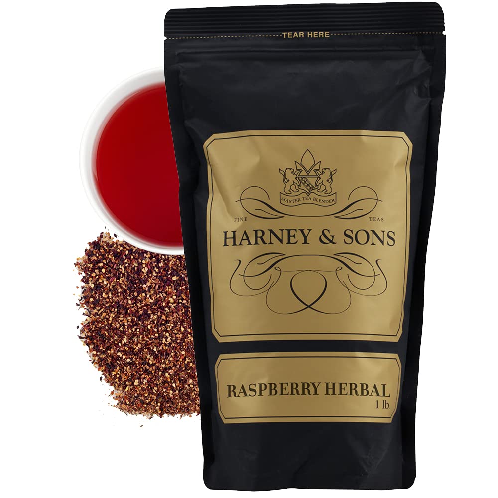 Harney & Sons Raspberry Herbal Tea, Loose 16 oz bag