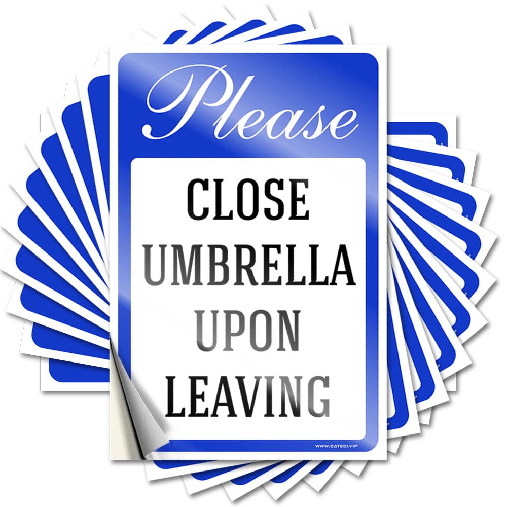 Stickers Play Room Decorations Dry Half Water Please Close Umbrella Upon Leaving - Scratch Resistant Stickers(8X12CM)