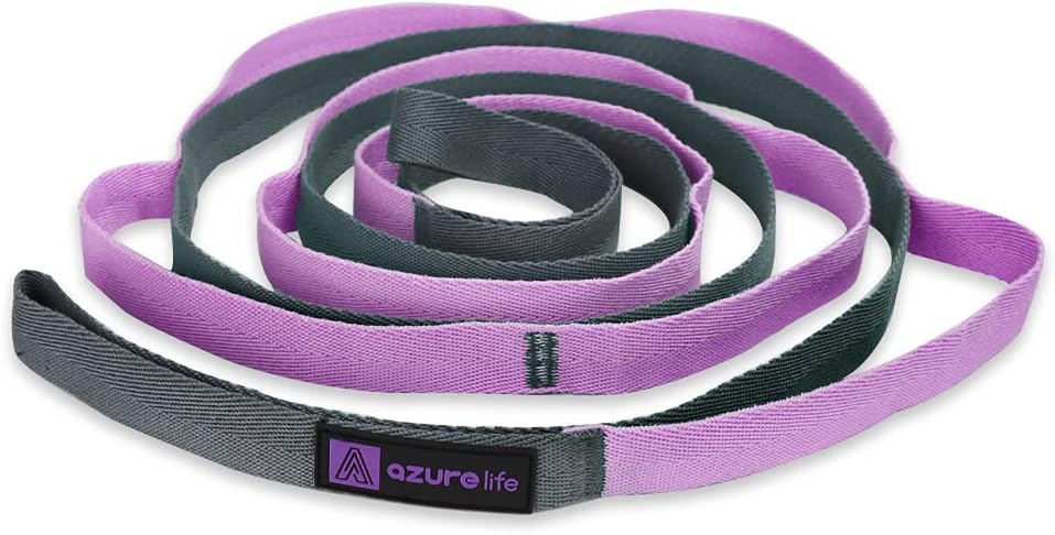 Premium Durable Stretch Straps with Loops, Stretching Strap for Physical Therapy, Multi-Loop Yoga Strap Fitness Exercise Strap for Yoga, Pilates, Dance, Flexibility&Exercise