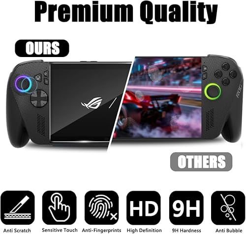 Miniatura 4 de TQLGY Paquete de 2 protectores de pantalla de vidrio templado para ASUS ROG Xbox Ally X y ROG Xbox Ally 2025 y ROG Ally X 2024, accesorios de 7