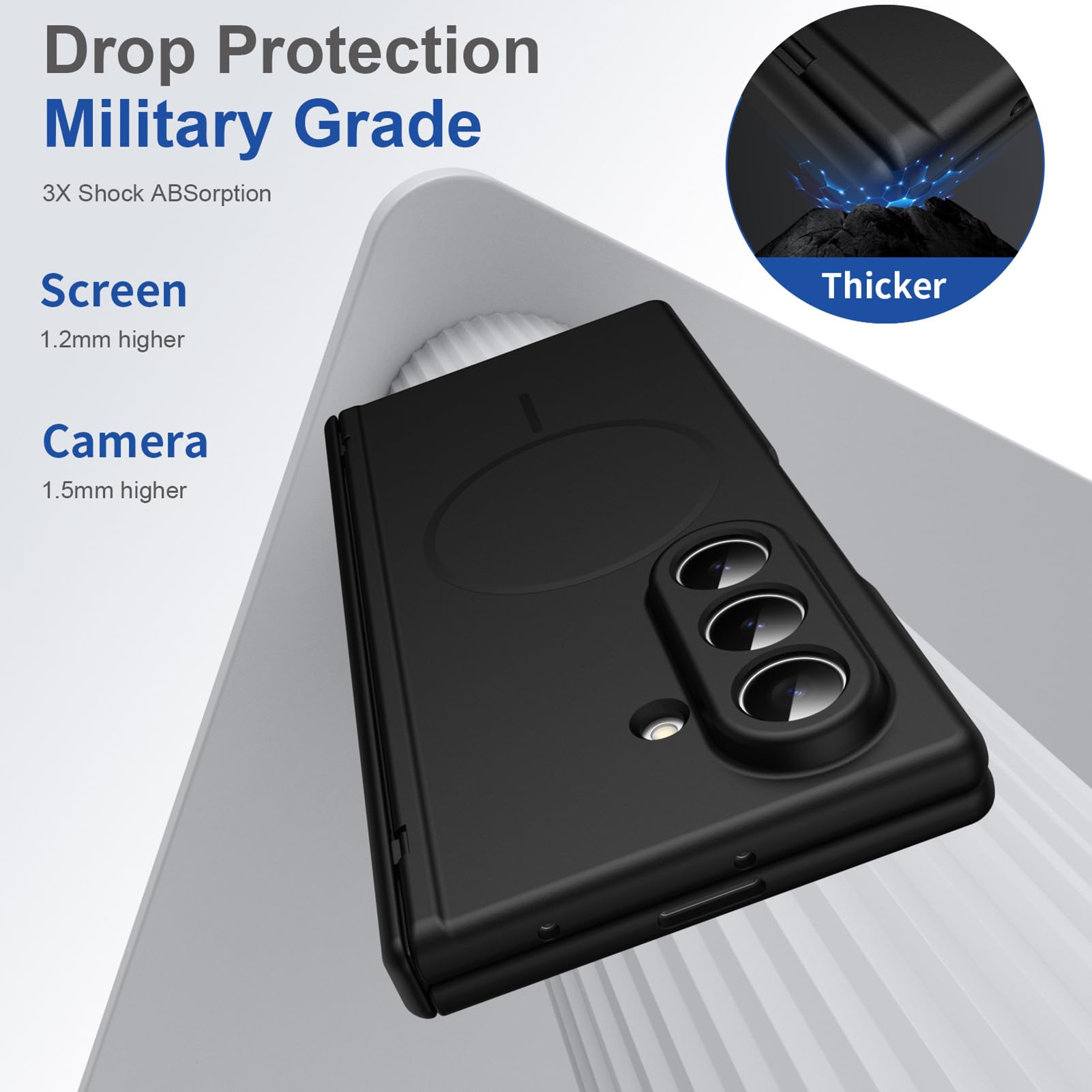 Custodia Magnetica For Samsung Galaxy Z Fold 8 Ultra, Custodia Protettiva For Lenti Completamente Avvolgente, Copertura Leggera E Ultra Sottile, Resistente Ai Graffi, Supporta La Ricarica(White)