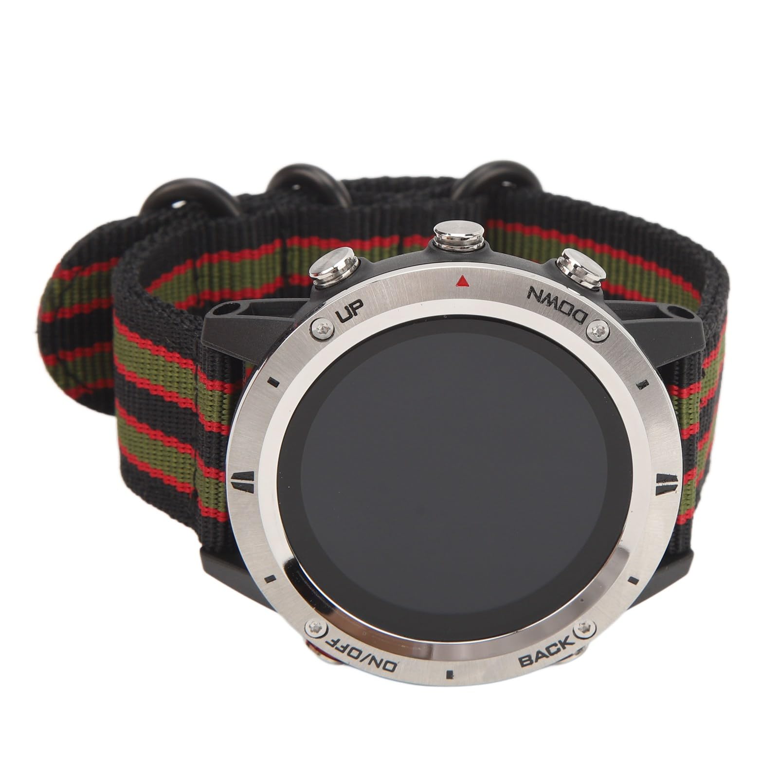 SIXRUN Reloj Inteligente Deportivo, Reloj Inteligente para Hombre Fabricado en Acero Inoxidable y Nylon, 4.0 con App para Montañismo