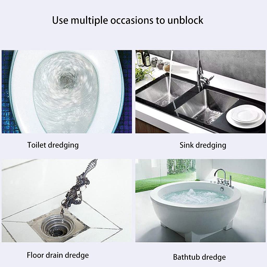 Trivella di scarico anti-caduta e anti-stress Heavy Duty Pipe Snake per vasca da bagno scarico lavandino/cucina e doccia Snake Drain Cleaner
