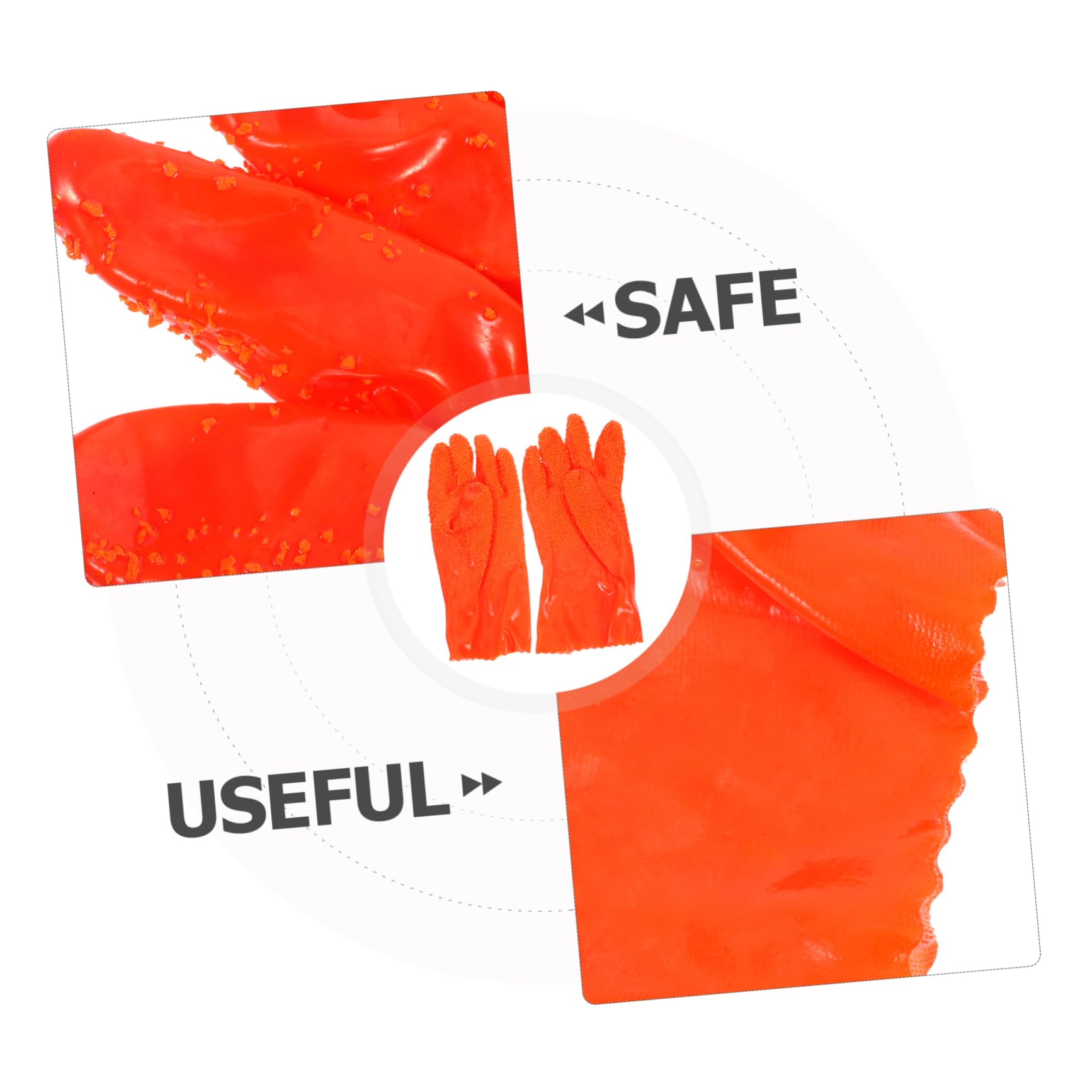 TEHAUX 6 Guantes Impermeables Largos para Limpieza de Desagües Resistentes al Desgaste para Uso Industrial y Doméstico Guantes de Trabajo de Caucho Antideslizantes para de Drenajes