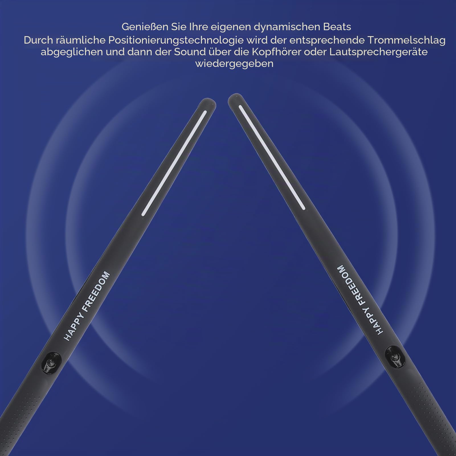 Virtuelles Schlagzeug, Tragbares Virtual-Reality-Schlagzeug Elektronisches Schlagzeug Digitales Luftschlagzeug Rock Beat Rhythm Stick für Anfänger, Kinder, Erwachsene