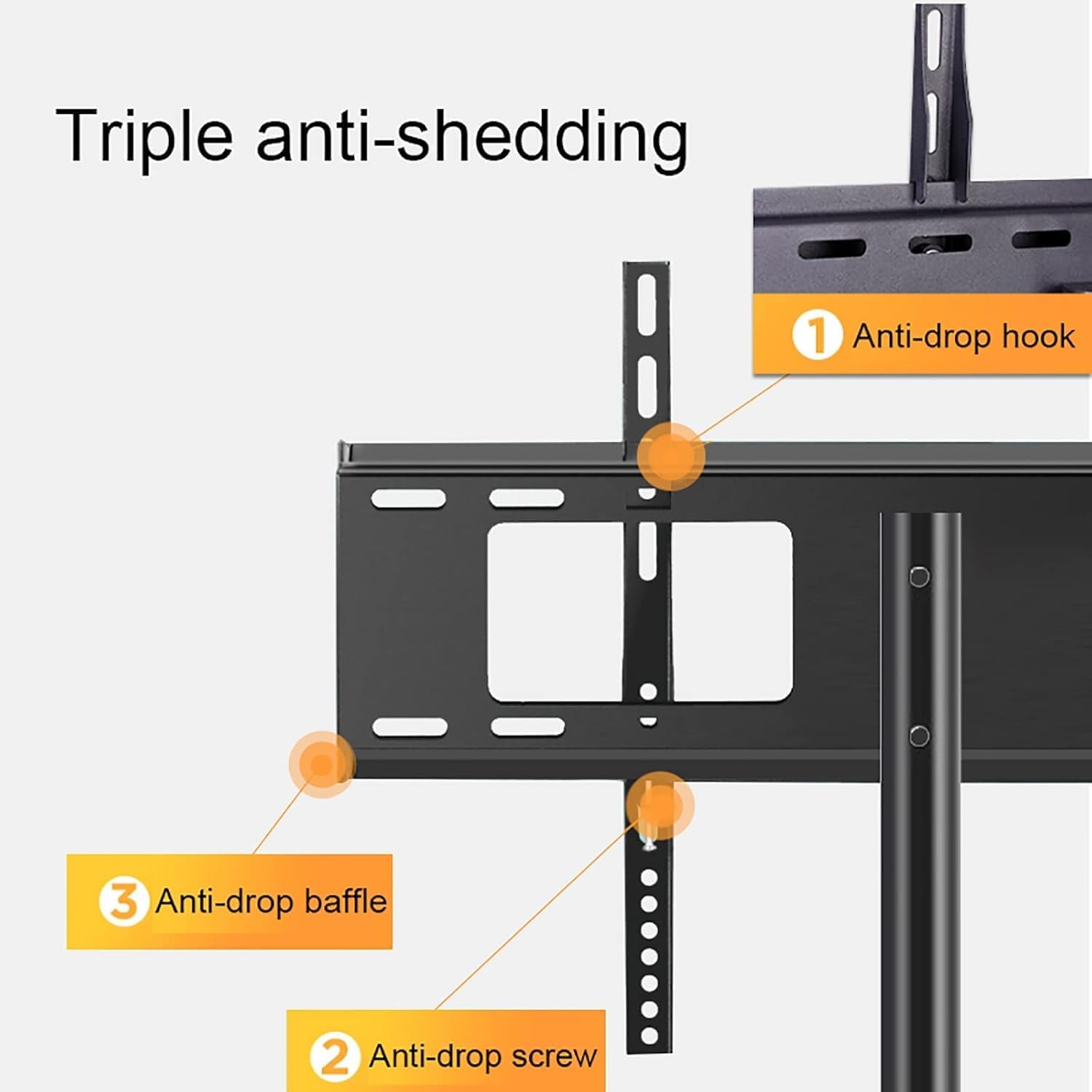 TV Stand Desktop TV Base, Suitable for 32 to 65 Inch Flat Screen TVs, Adjustable Height, Heavy-Duty Tempered Glass Base Installation