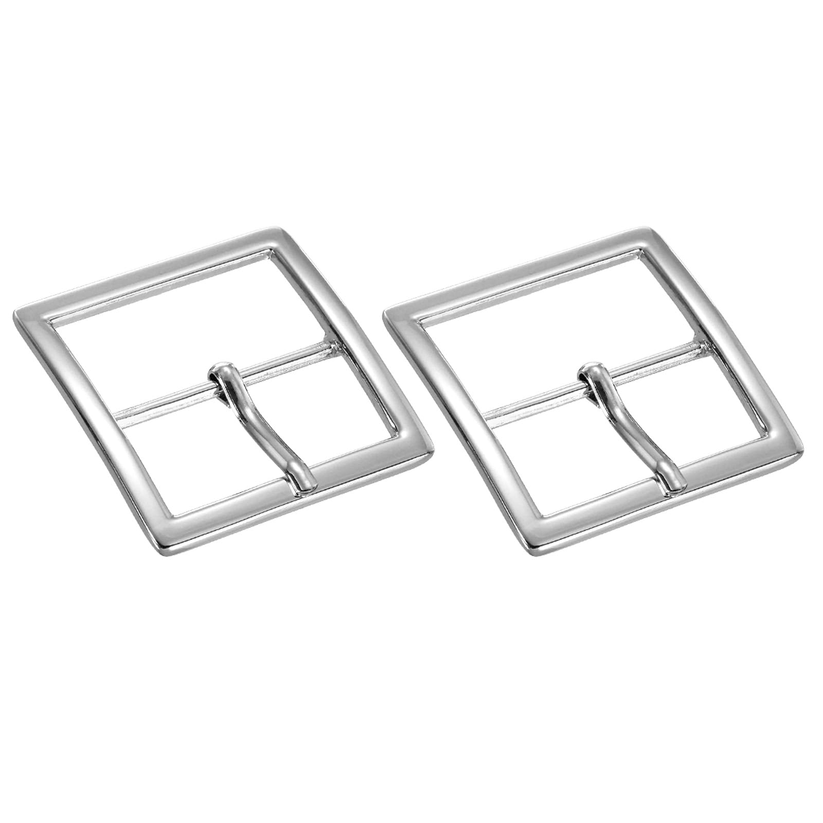 uxcell Metal Roller Buckle, Single Prong Belt Buckle Center Bar Buckles for Leather Craft