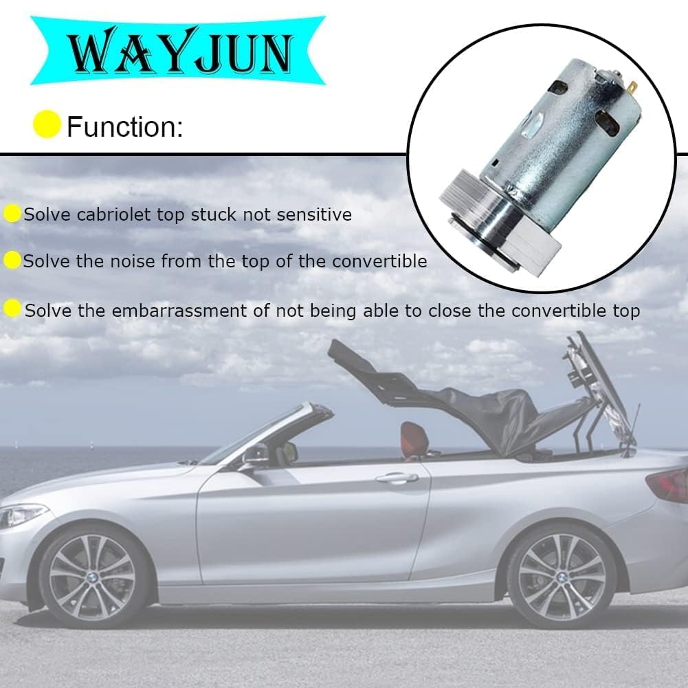 WayJun 54347193448 Convertible Top Hydraulic Roof Pump Motor