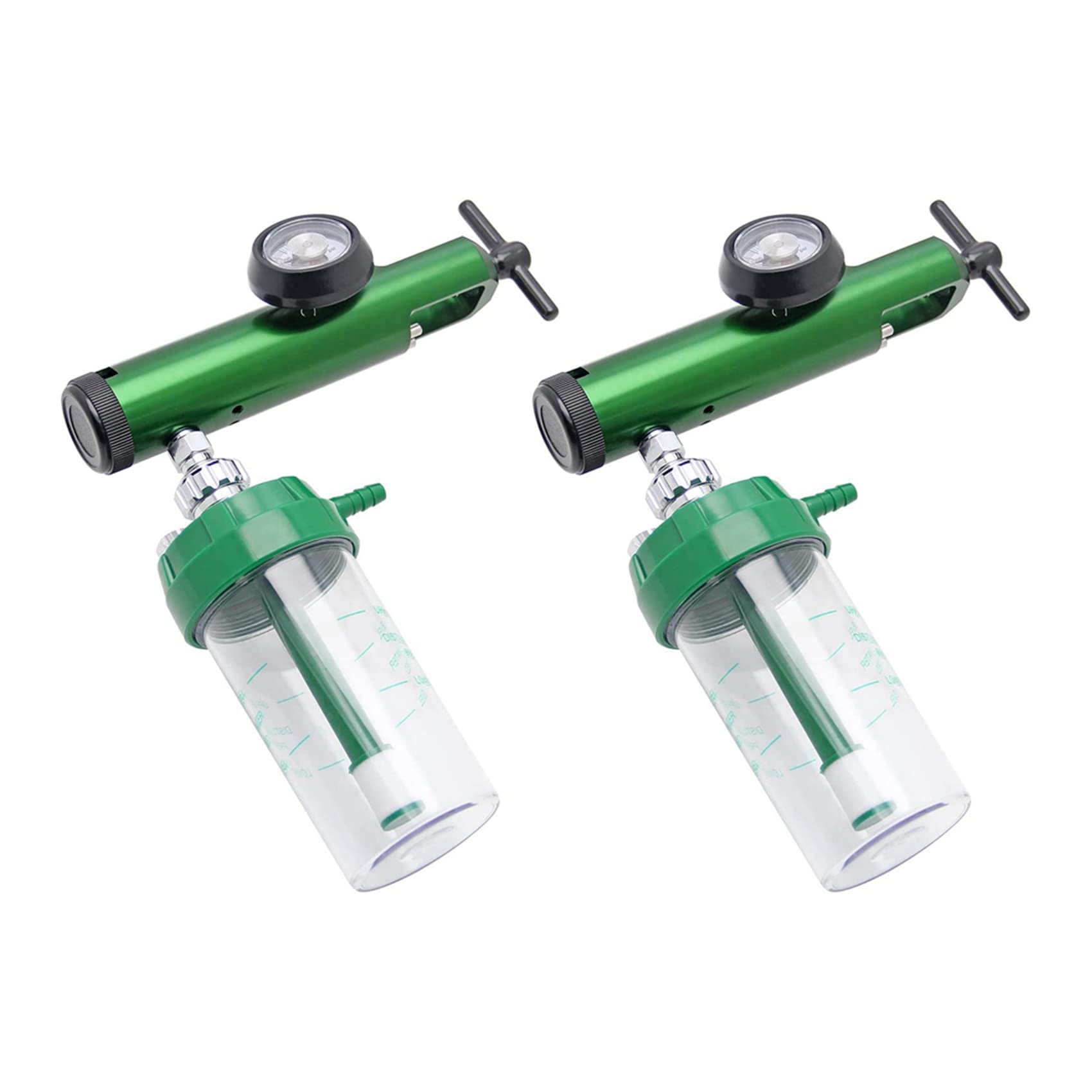 Jnchdghwa 2X Oxygen Meter Oxygen Regulator 0-15 L/Min Pressure Reducing Regulator Valve Meter with 870 Inlet Thread