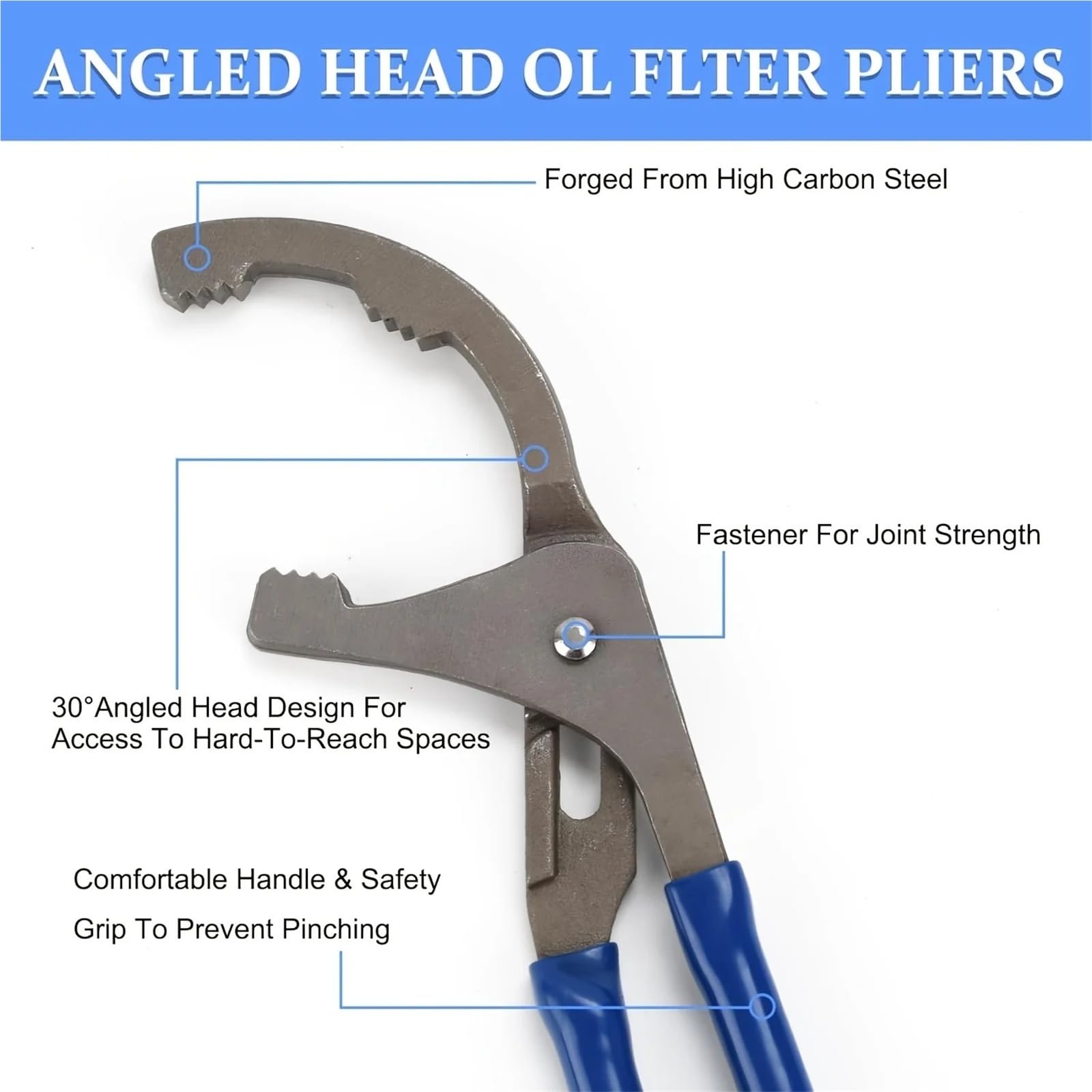 Llave Filtro Aceite Alicates for filtros de aceite | Alicates ajustables for filtro de aceite, herramienta de extracción ajustable de alta resistencia, 12 pulgadas