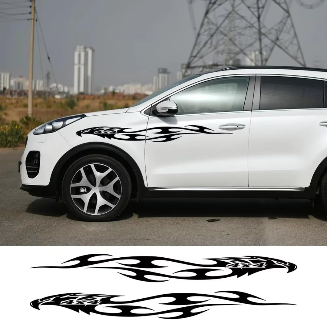 Do samochodów SUV Pickup Truck Samochód Talia Naklejki Auto Sport Styl Grafika Dekoracja Kalkomania (Kolorowy Laser)