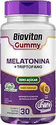 Melatonina 0,21mg + Triptofano Unilife Bioviton Gummy 30 Gominhas Mastigáveis Sabor Maracujá