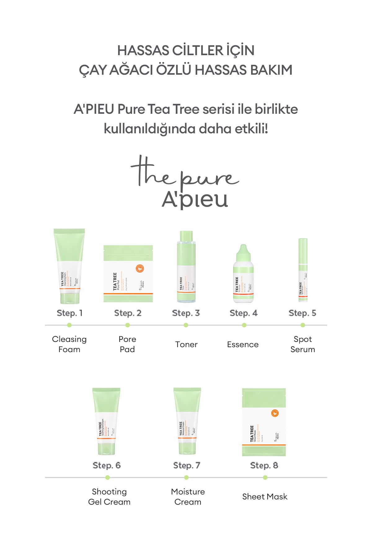 MISSHA Yağlanma ve Sivilcelenme Eğilimli Ciltler İçin Nemlendirici Esans A'PIEU The Pure Tea Tree Essence
