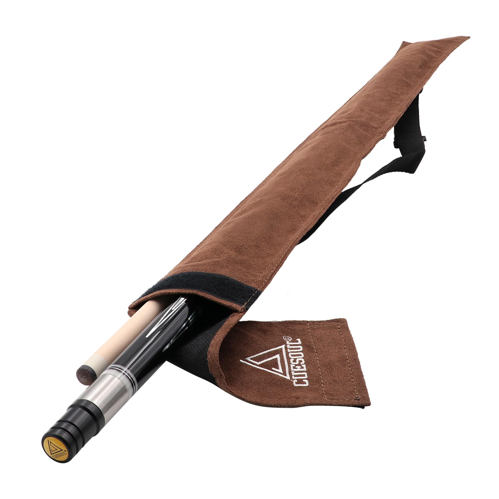 CUESOUL 58 Pouces Queue de Billard,21oz,13mm Pointe de Queue de Billard avec enveloppe Irlandaise,emballée dans Un Sac de Queue Bleu/Marron