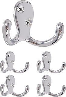 29 Smart Storage Ideas For Small Bathrooms You’ll Actually Use 105 Double Robe Hook 5 Pack Chrome with Screws Wall Mounted Towel Scarf
