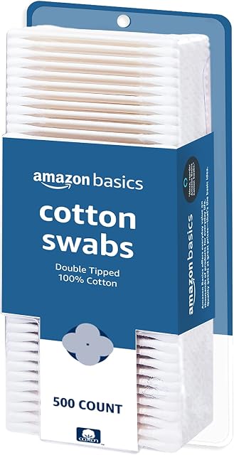 Amazon Basics Cotton Swabs, 500 Count (Previously Solimo)