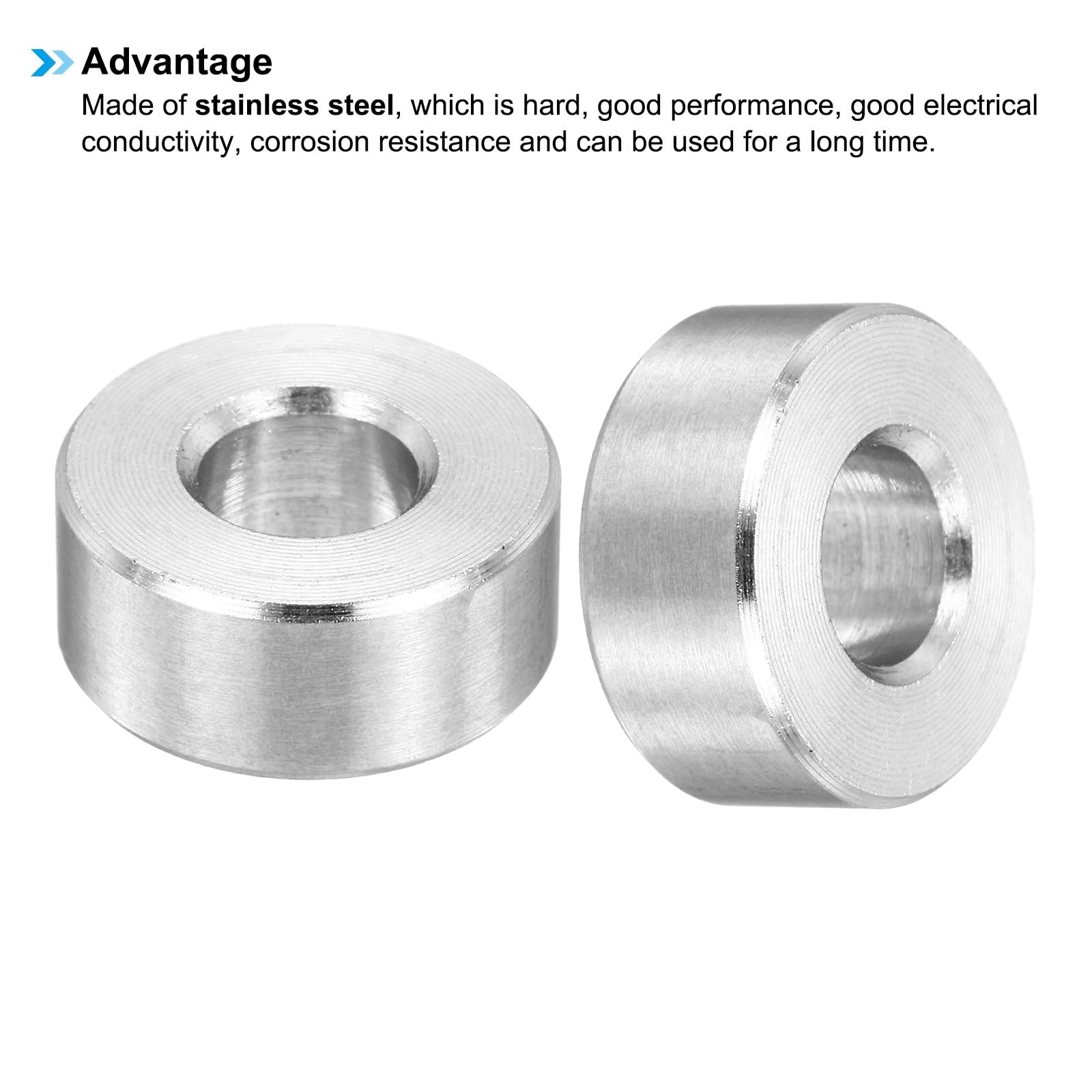 PATIKIL M6 Stainless Steel Spacers, 12Pcs Metal Spacer 6mm ID x 14mm OD x 6mm L Screw Standoff for 1/4" or M6 Screw - Image 4
