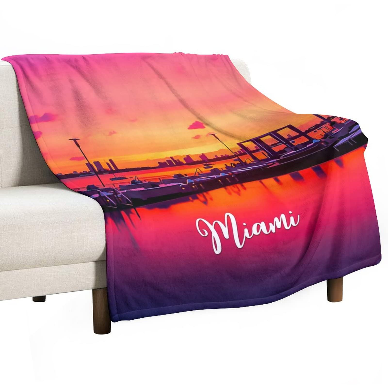 Couverture chaude lit contre le froid plaid peluche Miami 130x150