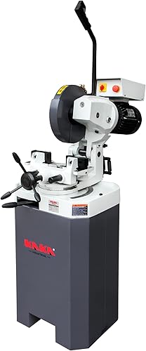 Miniatura 1 de Kaka CS-12 Sierra fría manual resistente, diámetro de hoja de 12 pulgadas, sierra circular de doble velocidad, estructura de doble abrazadera,