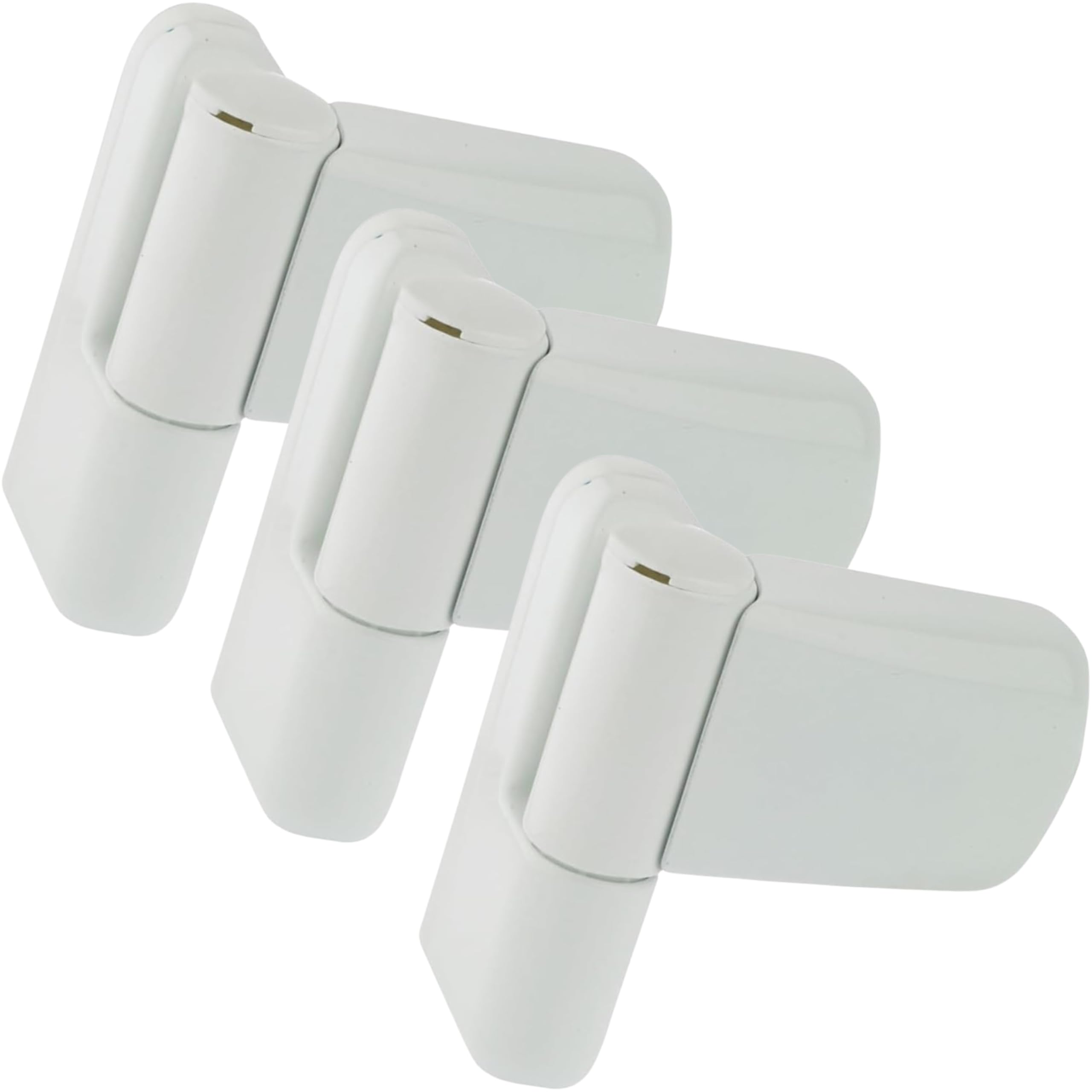 Bisagra tipo bandera Fixrello para puerta de PVC - Se adapta a puertas para diestros y zurdos - 4 casquillos variables y empacador opcional, incl. - Bisagra de puerta resistente de 100 mm (3,