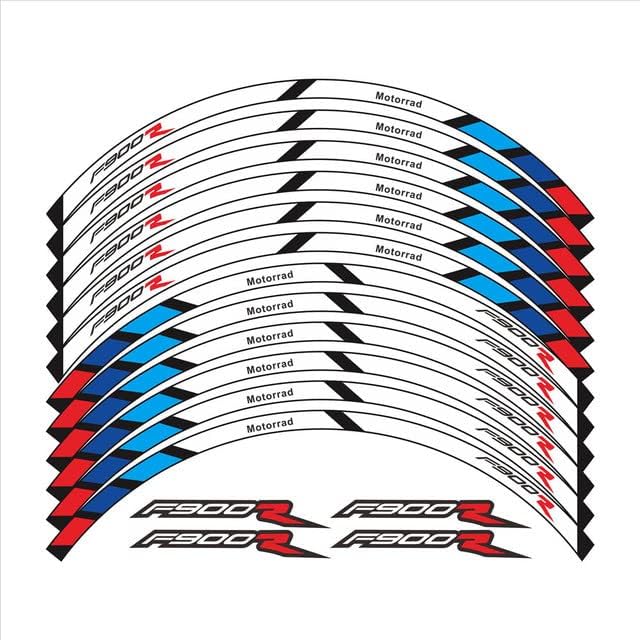 Motorcycle Rim Reflective Tape Sticker 17inch Wheel Stripes Decals Compatible with BMW F900R (D)