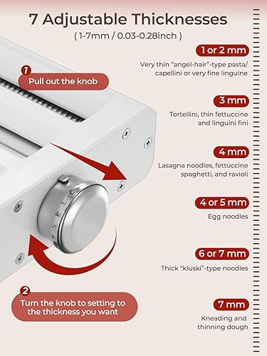 Miniatura 4 de Accesorio para hacer pasta 3 en 1 para batidora de pie KitchenAid, accesorios para hacer pasta con rodillo de pasta, cortador de fettuccine,